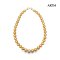 N: 9.7 -11.8 mm and P: 11.3 and 11.3 mm, Hanashinju, Gold South Sea Pearl, Graduated Pearl Necklace and Pair Pearl