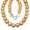 N: 9.7 -11.8 mm and P: 11.3 and 11.3 mm, Hanashinju, Gold South Sea Pearl, Graduated Pearl Necklace and Pair Pearl