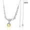 Approx. 12.0 mm, Gold South Sea Pearl, Solitaire Pearl Bow Embellishment with Chain Necklace