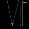 Approx. 5.0 mm up, Hanamomo, Akoya Pearl, V CZ Paved Pearl with Chain Necklace