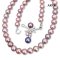 Approx. N: 7.0 mm up, Embellishment: 4.0-8.0 mm, Edison and Freshwater Pearl, Uniform Pearl Necklace with Cross Pearl Embellishment Hinge Clasp