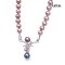 Approx. N: 7.0 mm up, Embellishment: 4.0-8.0 mm, Edison and Freshwater Pearl, Uniform Pearl Necklace with Cross Pearl Embellishment Hinge Clasp