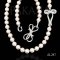 Approx. 7.5 mm up, Akoya Pearl, Double Bow Pearl Necklace