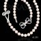 Approx. 7.0 - 7.5 mm up, Akoya Pearl, Double Bow Pearl Necklace