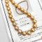 Approx. 8.1 - 10.4 mm, Amami Oshima Gold South Sea Pearl, Strand Pearl
