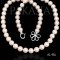 (PSL) Approx. 7.5 -8.0 mm, Aurora Hanadama, Akoya Pearl, Pearl Necklace