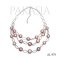 Approx. 9.0 - 14.0 mm, Edison Freshwater Pearl, Three Layers Station Pearl Link Chain Necklace