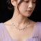 Approx. 4.5 mm up, AK Pearl, Crescent Moon Dangle Pearl, Festoon Necklace