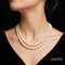 Approx. 5.0-6.0 mm, Keshi Freshwater Pearl, Double Strand Pearl Necklace