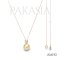 Approx. 12.0 mm, Gold South Sea Pearl, CZ Dot Full Bezel Pearl, Pendant with Chain