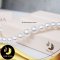 สร้อยคอมุก South sea ล้วน ความยาวประมาณ 17.5" มุก South sea น้ำเค็มคัดเกรด สีขาว - White Silver ทรงกลม ขนาด 9-11 mm เกรด AA+ ร้อยผูกปมด้วยไหมอย่างดีทุกเม็ด ตะขอใบโคลเวอร์ ตัวเรือนเงินแท้ 92.5 ชุบทองคำขาว ประดับเพชร CZ / สก004