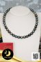 (GIT) สร้อยคอไข่มุกล้วนไล่ระดับ (Graduated Necklace) ไข่มุกตาฮิติน้ำเค็มคัดเกรด สีมัลติคัลเลอร์ (Fancy Color) ทรงกลม ขนาด 8.26 -10.64 mm เกรด AA ความยาวไม่รวมตะขอประมาณ 15.5"