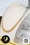สร้อยคอไข่มุกล้วนไล่ระดับ (SHIKISAI Uniform Necklace)  ความยาว 24" (ไม่รวมตะขอ) ไข่มุก South Sea และตาฮิติน้ำเค็มคัดเกรด จำนวน 56 เม็ด นำเข้าจากประเทศญี่ปุ่น ไล่ระดับสี (Gradation) ดำ ถึง Dark Golden ไข่มุกทรงเกือบกลม - กลม ขนาด 10.5-10.9 mm