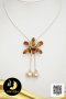 (สินค้าตก QC เปิดขายเฉพาะใน Live เท่านั้น) สร้อยคอ กล้วยไม้ Collection Flora ห้อยไข่มุกทวินคละสี ไข่มุกน้ำจืด คละสี คละทรง คละขนาด คละเกรด ตัวเรือน สร้อยคอลายกระดูกงู Stopper ดอกกล้วยไม้เรซิ่น ตัวเรือนสร้อย Alloy  ความยาวประมาณ 35" / 11.8.64