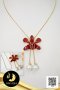 (สินค้าตก QC เปิดขายเฉพาะใน Live เท่านั้น) สร้อยคอ กล้วยไม้ Collection Flora ห้อยไข่มุกทวินคละสี ไข่มุกน้ำจืด คละสี คละทรง คละขนาด คละเกรด ตัวเรือน สร้อยคอลายกระดูกงู Stopper ดอกกล้วยไม้เรซิ่น ขลิบสีทองคำขาว ตัวเรือนสร้อย Alloy ชุบทอง / 11.8.64