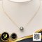 จี้ไข่มุกตาฮิติเจาะทะลุ ฝาครอบเกลี้ยง 2 ด้าน ขนาดรู 1.2 mm พร้อมสร้อคอทองแท้ 18K (น้ำหนักทอง 0.73 g. ) ความยาวประมาณ 18.5" ไข่มุกตาฮิติ สายพันธุ์น้ำเค็มคัดเกรด สีเทา ทรงกลม ขนาด 10.0-10.5 mm เกรด AAA ตัวเรือนฝาครอบเกลี้ยง 2 ด้าน  / 9.3.65