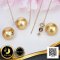 จี้ไข่มุก South Sea เจาะทะลุ ฝาครอบเกลี้ยง 2 ด้าน ขนาดรู 1.2 mm พร้อมสร้อคอทองแท้ 18K (น้ำหนักทอง 1.36 g. ) ความยาวประมาณ 17" ไข่มุก South Sea สายพันธุ์น้ำเค็มคัดเกรด สีทอง Deep Gold ทรงเกือบกลม ขนาด 12.90-12.95 mm เกรด AA+ ตัวเรือนฝาครอบเกลี้ยง 2 ด้