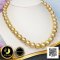 (PSL) ผลิตภัณฑ์สร้อยไข่มุกล้วนแบบไล่ระดับ (Graduated Necklace) ความยาวรวมตะขอประมาณ 17.5" พร้อม Certificate of Pearl Identification & Grading ไข่มุก South Sea สายพันธุ์น้ำเค็มคัดเกรด จำนวน 37 เม็ด สีทอง Middle - Deep Gold ทรงกลม ขนาด 10.0-14.2 mm