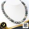 สร้อยคอไข่มุกล้วนแบบไล่ระดับ (ความยาวรวมตะขอ 17.5") ไข่มุก Tahitian Pearl  สี Fancy Color / 31.7.65