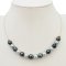 8.05 - 8.90 mm, Tahitian and White South Sea Pearl, Alternating Color Choker