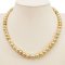 7.4 - 9.5 mm, Gold South Sea Pearl, Graduated Pearl Necklace