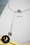 สร้อยคอ Choker ลวดเงินหัวมุก ปลายเกี่ยวโซ่ห้อยมุกจัมโบ้ มุก Edison น้ำจืดคัดเกรด สีม่วง ทรงกลม ขนาด 8-11 mm เกรด AA+ ตัวเรือน Choker สร้อยโซ่ปลายเข็ม เงินแท้ 92.5 ชุบทองคำขาว / สก006 / 17.3.64