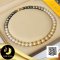 สร้อยคอไข่มุกล้วนไล่ระดับ (Graduated Necklace) ไล่สีดำ-ขาว-ทอง ความยาวประมาณ 18" ไข่มุก South Sea และ ไข่มุกตาฮิติ น้ำเค็มคัดเกรด ไล่ระดับสี ดำ-ขาว-ทอง ทรงกลม ขนาด 8-12 mm เกรด AA+ ตัวเรือนตะขอเม็ดมะยมแบบ Push bar clasp ทองคำแท้ 14K / 28.4.64
