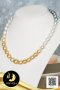 สร้อยคอไข่มุกล้วนไล่ระดับ (Graduated Necklace) ไล่สีดำ-ขาว-ทอง ตะขอล็อคบอลซิลิโคนสร้อยปรับรูดความยาวได้  ไข่มุก South Sea และ ไข่มุกตาฮิติ น้ำเค็มคัดเกรด ไล่ระดับสี ดำ-ขาว-ทอง ทรงบารอก ขนาด 8.5-11.5 mm เกรด AA+ / 28.4.64