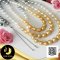 สร้อยคอไข่มุกล้วนไล่ระดับ (Graduated Necklace) ไล่สีดำ-ขาว-ทอง ตะขอล็อคบอลซิลิโคนสร้อยปรับรูดความยาวได้  ไข่มุก South Sea และ ไข่มุกตาฮิติ น้ำเค็มคัดเกรด ไล่ระดับสี ดำ-ขาว-ทอง ทรงบารอก ขนาด 8.5-11.5 mm เกรด AA+ / 28.4.64
