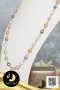 สร้อยคอไข่มุกระยะ (Station Necklace) คั่นบอลเงิน ตะขอใบโคลเวอร์ ไข่มุก South Sea และ ตาฮิติ น้ำเค็มคัดเกรด สีมัลติคัลเลอร์ (ขาว-ดำ-ทอง) ทรงบารอก ขนาด 9-11 เกรด AA+ ตัวเรือนตะขอและคั่นบอล เงินแท้ 92.5 ชุบทองคำขาว ตะขอใบโคลเวอร์ประดับเพชร CZ  ความยาวประมาณ