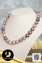 สร้อยคอไข่มุกล้วน ไล่ระดับ (Graduated Necklace) ไข่มุก Edison น้ำจืดคัดเกรด สีมัลติคัลเลอร์ ม่วง-พีช ทรงกลม ขนาด 11-13 mm เกรด AA+ ตัวเรือนตะขอดอกทิวลิป เงินแท้ 92.5 ชุบทองคำขาว ประดับเพชร CZ / 28.4.64