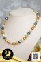 สร้อยคอไข่มุกล้วน ไล่ระดับ (Graduated Necklace) ความยาวประมาณ 24" ไข่มุก South Sea และตาฮิติน้ำเค็มคัดเกรด สีมัลติคัลเลอร์ (ขาว-ทอง-ดำ) ทรงบารอก ขนาด 8-10 mm เกรด AA ตัวเรือนตะขอ Stopper บอลเกลี้ยง สร้อยปรับรูดได้ ปลายสร้อยห้อยลูกตุ้มจิ๋ว / 26.5.64