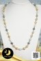 สร้อยคอไข่มุก South Sea ระยะ คั่นบอลเกลี้ยง (Station Necklace) ความยาวประมาณ 27" ไข่มุก South Sea และตาฮิติ น้ำเค็มคัดเกรด สีมัลติคัลเลอร์ (ขาว-ทอง-ดำ) ทรงบารอก ขนาด 8-10 mm เกรด AA ตัวเรือนตะขอ infinity ประดับเพชร CZ / 30.5.64