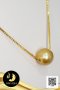 สร้อยคอไข่มุก South Sea เม็ดเดี่ยว ไข่มุก South Sea น้ำเค็มคัดเกรด สีทอง Dark Gold ทรงเกือบกลม - กลม ขนาด 10 mm เกรด AA ตัวเรือนสร้อยลาย Box Chain และตะขอ Stopper บอลกลมเกลี้ยงปรับรูดได้ เงินแท้ 92.5 ชุบทอง / 26.5.64