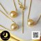สร้อยคอไข่มุก South Sea เม็ดเดี่ยว ไข่มุก South Sea น้ำเค็มคัดเกรด สีทอง Middle Gold ทรงเกือบกลม ขนาด 12 mm เกรด AA ตัวเรือนสร้อยลาย Box Chain และตะขอ Stopper บอลกลมเกลี้ยงปรับรูดได้ เงินแท้ 92.5 ชุบทอง / 26.5.64