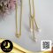 สร้อยคอไข่มุก Edison ระย้า Triple Pearl (ความยาวสร้อยประมาณ 18" รวมตะขอ) ไข่มุกน้ำจืดคัดเกรด สีขาว ทรงกลม ขนาด 7.5-8 mm เกรด AA+ สร้อยกลมลายตาข่าย ตะขอสปริงกลม เงินแท้ 92.5 ชุบทอง / 6.6.64