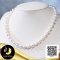 สร้อยคอไข่มุก Akoya style uniform necklace ความยาวประมาณ 17 นิ้ว ไข่มุก Akoya น้ำเค็มคัดเกรด จากประเทศญี่ปุ่น สีขาว ทรงบารอก ขนาด 9 mm เกรด AA (PGS) ตัวเรือนตะขอโบว์หัวใจ เงินแท้ 92.5 ชุบทองคำขาว ประดับเพชร CZ ร้อยผูกปมทุกเม็ดด้วยไหมอย่างดีนำเข้าจากประเทศ