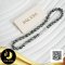 สร้อยคอไข่มุกตาฮิติล้วนไล่ระดับ (Graduated Necklace)  ความยาวประมาณ 17" ไข่มุกตาฮิติน้ำเค็มคัดเกรด สีดำ ทรงหยดน้ำ-บารอก ขนาด 8-10 mm เกรด AA+ ตัวเรือนตะขอดอก Tulip เงินแท้ 92.5 ชุบทองคำขาวประดับเพชร CZ / 27.6.64