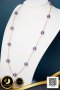 (GIT) สร้อยคอไข่มุกระยะ (Graduated Necklace) ความยาวประมาณ 28" ไข่มุก Edison สายพันธุ์น้ำจืดคัดเกรด สีม่วงเข้มเข้ม ทรงกลม ขนาด 11.0 mm เกรด AA+-AAA ตัวเรือนสร้อยโซ่ลาย Rolo Chain ตะขอก้ามปู วัสดุ Gold Filled 14K / 2.3.65