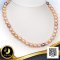 สร้อยคอไข่มุกล้วนไล่ระดับ (Graduated Necklace) (ความยาวเฉพาะไข่มุก 16") ไข่มุกสายพันธุ์น้ำจืดคัดเกรด สีมัลติคัลเลอร์ ทรงบารอก ขนาด 8.5-9.5 mm เกรด AA ตัวเรือนตะขอทิวลิป วัสดุเงินแท้ 925 ชุบสีทองคำขาว ประดับเพชร CZ / 15.5.65