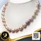 สร้อยคอไข่มุกล้วนไล่ระดับ (Graduated Necklace) (ความยาวเฉพาะไข่มุก 16") ไข่มุกสายพันธุ์น้ำจืดคัดเกรด สีมัลติคัลเลอร์ ทรงบารอก ขนาด 9.0-11.0 mm เกรด AA ตัวเรือนตะขอทิวลิป วัสดุเงินแท้ 925 ชุบสีทองคำขาว ประดับเพชร CZ / 15.5.65