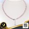 สร้อยคอไข่มุกล้วน (Uniform Necklace) (ความยาวเฉพาะไข่มุก 16") ไข่มุกFreshwater Pearl สายพันธุ์น้ำจืดคัดเกรด สีม่วง ทรงไข่ ขนาด 4.0-4.5 mm เกรด AAA ตัวเรือนตะขอสปริงกลม พร้อมโซ่ปรับระดับ วัสดุเงินแท้ 925 ชุบสีทองคำขาว / 8.5.65