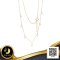 สร้อยคอไข่มุกระยะ (Station Necklace) สไตล์ Minimal ความยาวรวมตะขอประมาณ 17.5-18.0" ไข่มุก Freshwater Pearl สายพันธุ์น้ำจืดคัดเกรด สีขาว ทรงกลม ขนาด 4.0-4.5 mm เกรด AAA ตัวเรือนสร้อยและตะขอสปริงกลม พร้อมโซ่ปรับระดับ ปลายสายห้อยไข่มุก / 29.5.65