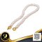 สร้อยคอไข่มุกล้วนแบบไล่ระดับ (Graduated Necklace) (ความยาวรวมตะขอ 18") ไข่มุก South Sea สายพันธุ์น้ำเค็มคัดเกรด สีขาว ทรงเกือบกลม ขนาด 9.0-12.0 mm เกรด B ตัวเรือนตะขอห่วงบานพับ วัสดุเงินแท้ 925 ชุบสีทอง ประดับพลอยแท้ Citrine รวม 0.8 ct. / 10.7.
