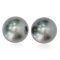 (GIA) 8.77 x 8.64 mm - 8.80 mm, Tahitian Pearl, Pair Pearl