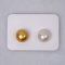 ไข่มุกจับคู่ (Two- Tone) ไข่มุก South Sea Pearl สีขาว - ทอง Dark Golden ทรงซาลาเปา ขนาด 12.06 mm. และ 12.05 mm. / 24.7.65