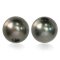 (GIA) 8.73 x 8.60 mm - 8.91 x 8.70 mm, Tahitian Pearl, Pair Pearl
