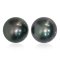 (GIA) 10.08 x 9.86 mm and 10.21 x 10.10 mm, Tahitian Pearl, Pair Pearl