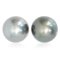 (GIA) 8.60 mm and 8.74 x 8.55 mm, Tahitian Pearl, Pair Pearl