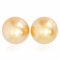 (GIA) 11.23 x 11.11 mm and 11.38 x 11.10 mm, Gold South Sea Pearl, Pair Pearl